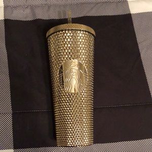 24oz Starbucks gold bling cold cup